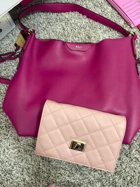 Ralph Lauren hobo shoulder/crossbody bag and quilted bag bundle